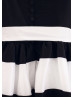Black And White Taffeta Striped Flower Girl Dress